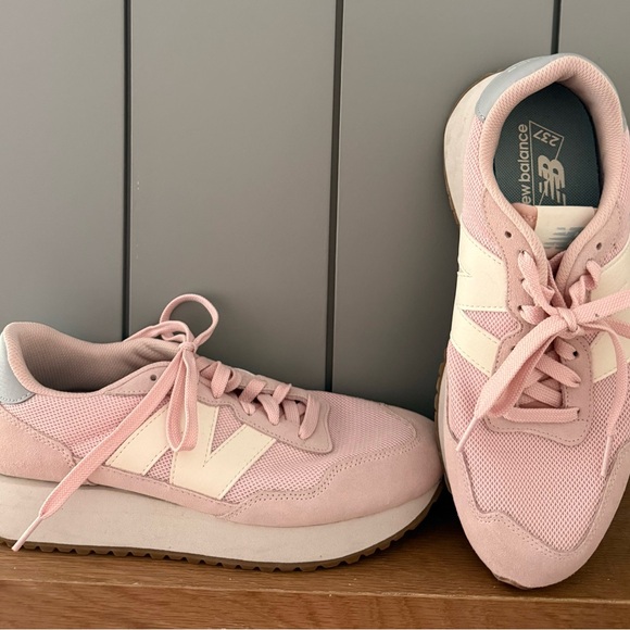 New Balance Shoes - New Balance 237 Women's Blush Pink and Cream Retro Sneakers